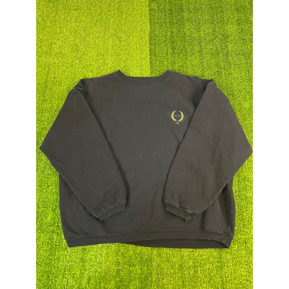 Vintage BUM Gym Equipment Crewneck Sweatshirt Mens Blue Embroidered Logo XL